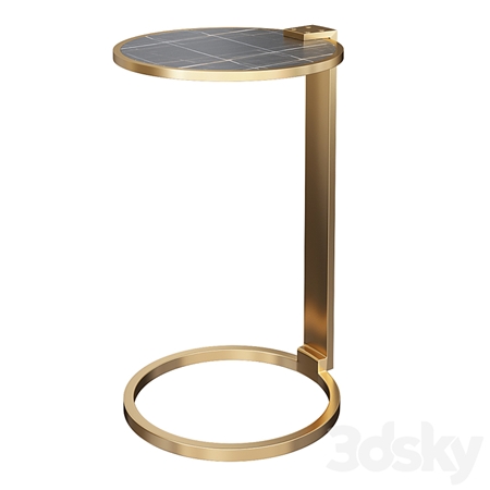 Franz Shagreen Round Cocktail Side Table